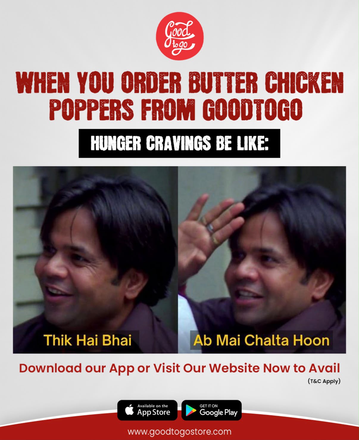 Butter chicken poppers — playful social creative