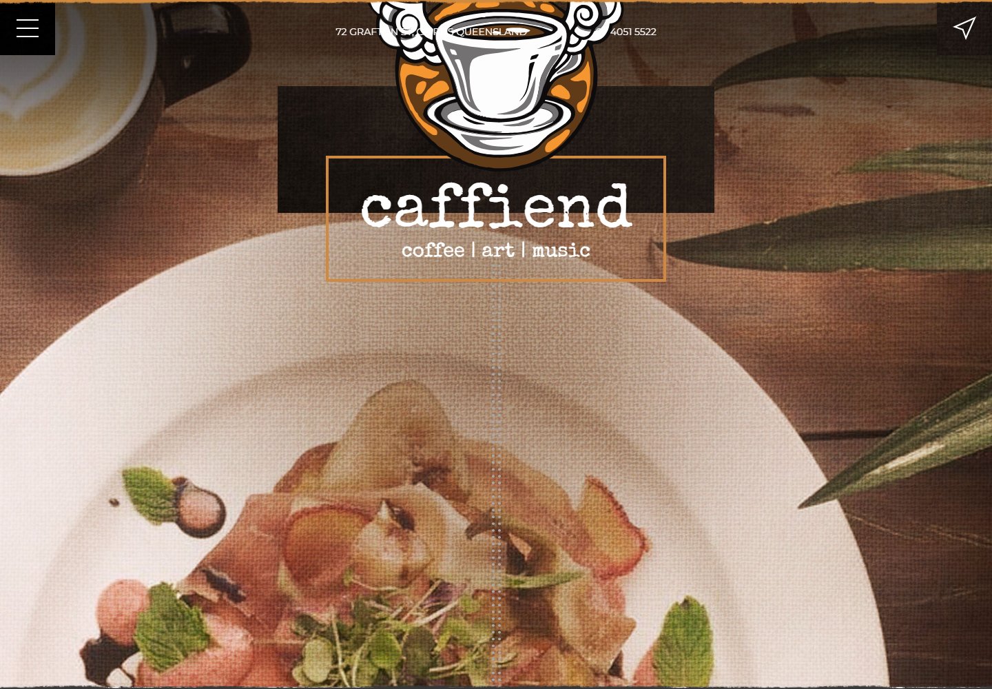 Caffiend / website / captured view