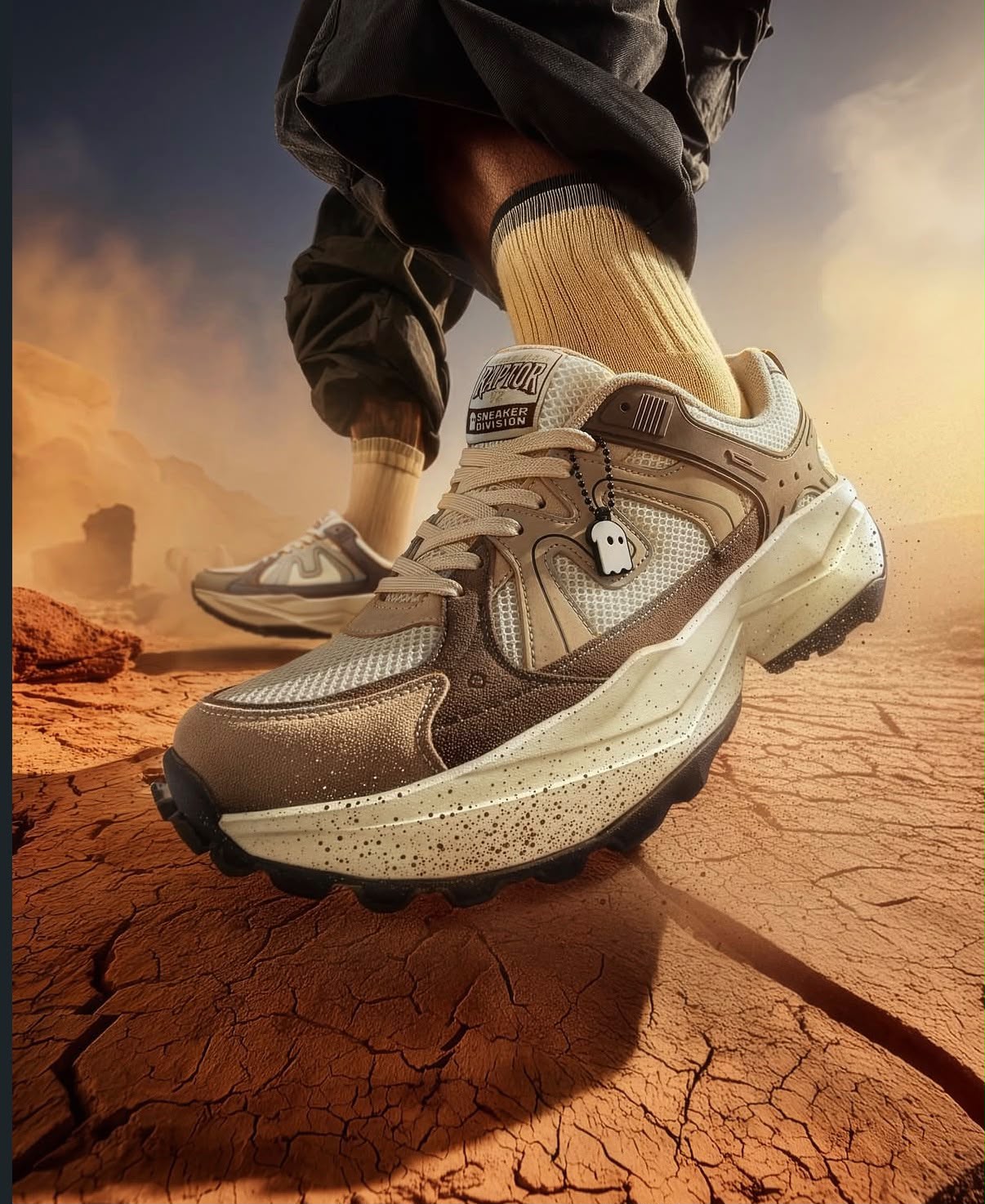 Souled Store supplied creative: An on-foot view gives scale and energy to the shoe’s chunky sole.