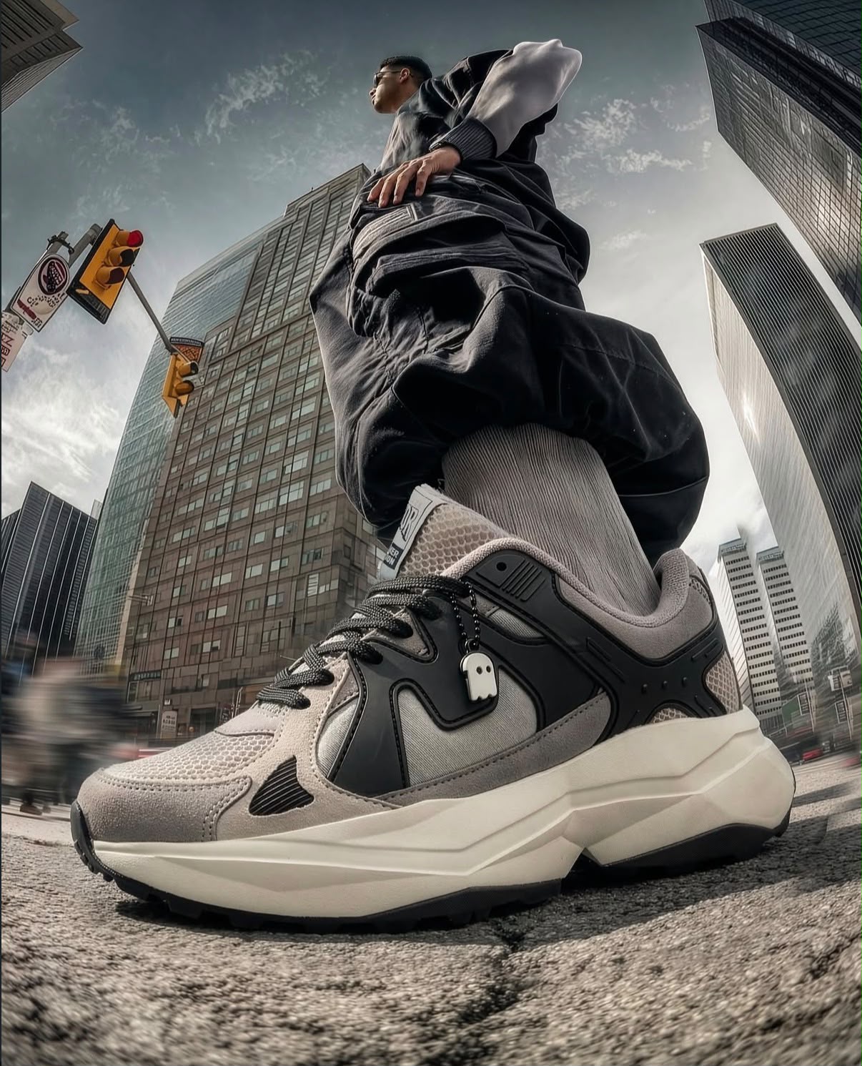 Souled Store supplied creative: A ground-level city angle makes the footwear feel larger than life.